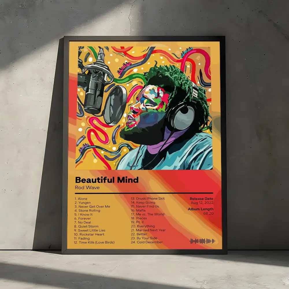 Rapper-Musik-Pop-Album R-Rod W-Wave Poster, dekorative Wandkunst-Aufkleber, Wandbild, Fotodruck für Zuhause, Wohnzimmer, Flur, Dekoration – Detail 19