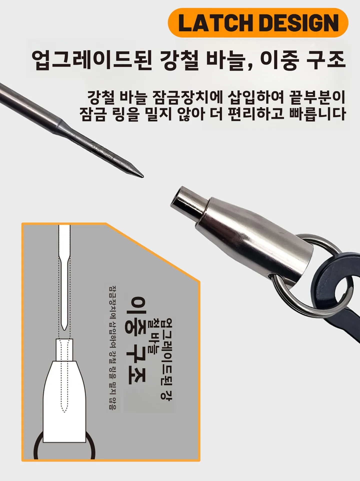 휴대용 대형 물고기 낚싯줄 바다 낚시 미끼 어부의 장비 물고기 후크 잠금 장치 물고기 줄 스트링거 거대한 물고기 잡는 도구