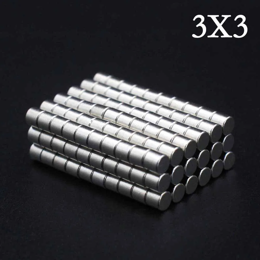 

20/50/100/150/200 Pcs 3x3 Neodymium Magnet 3mm x 3mm N35 NdFeB Round Super Powerful Strong Permanent Magnetic imanes Disc 3*3