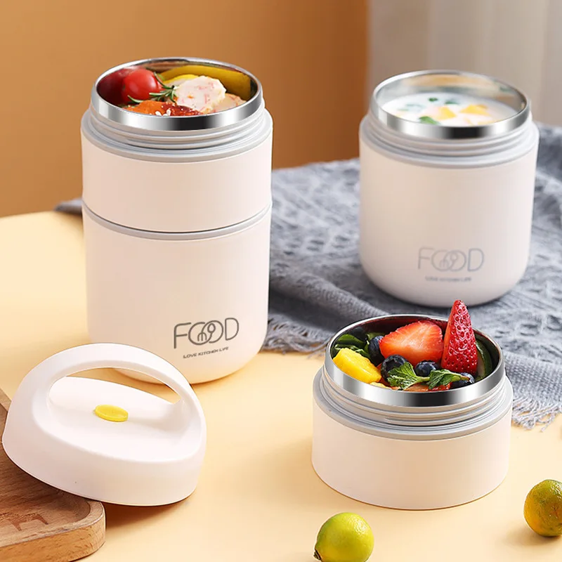Stainless Steel Insulated Lunch Box Food Container Soup Vacuum Thermos For  Kids