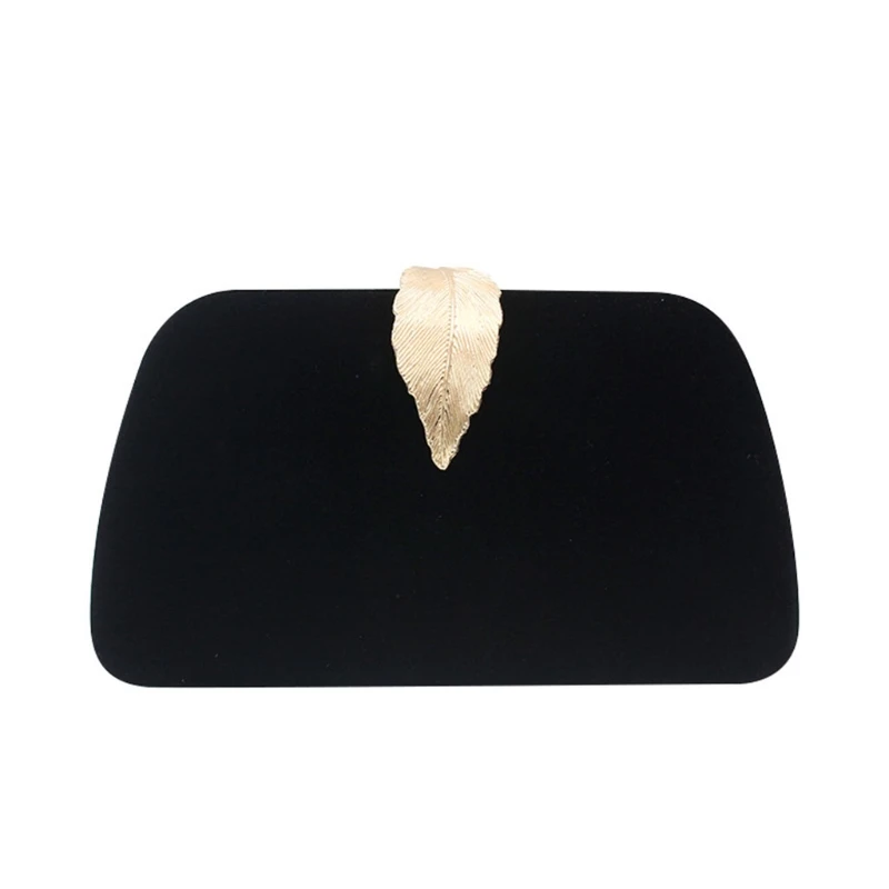 

Evening Clutch Bag Chain Bag Leaf Buckle Party Prom Purse