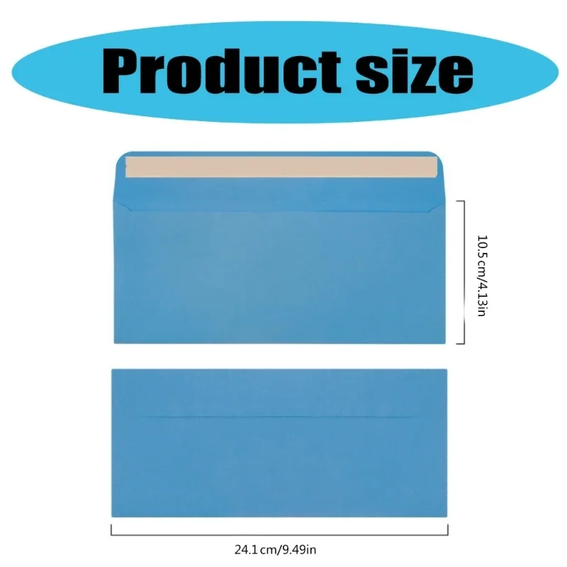 50 Pcs/Set Business Envelopes Standard Envelopes Self Seal Letter Size Business Mailing for Wedding