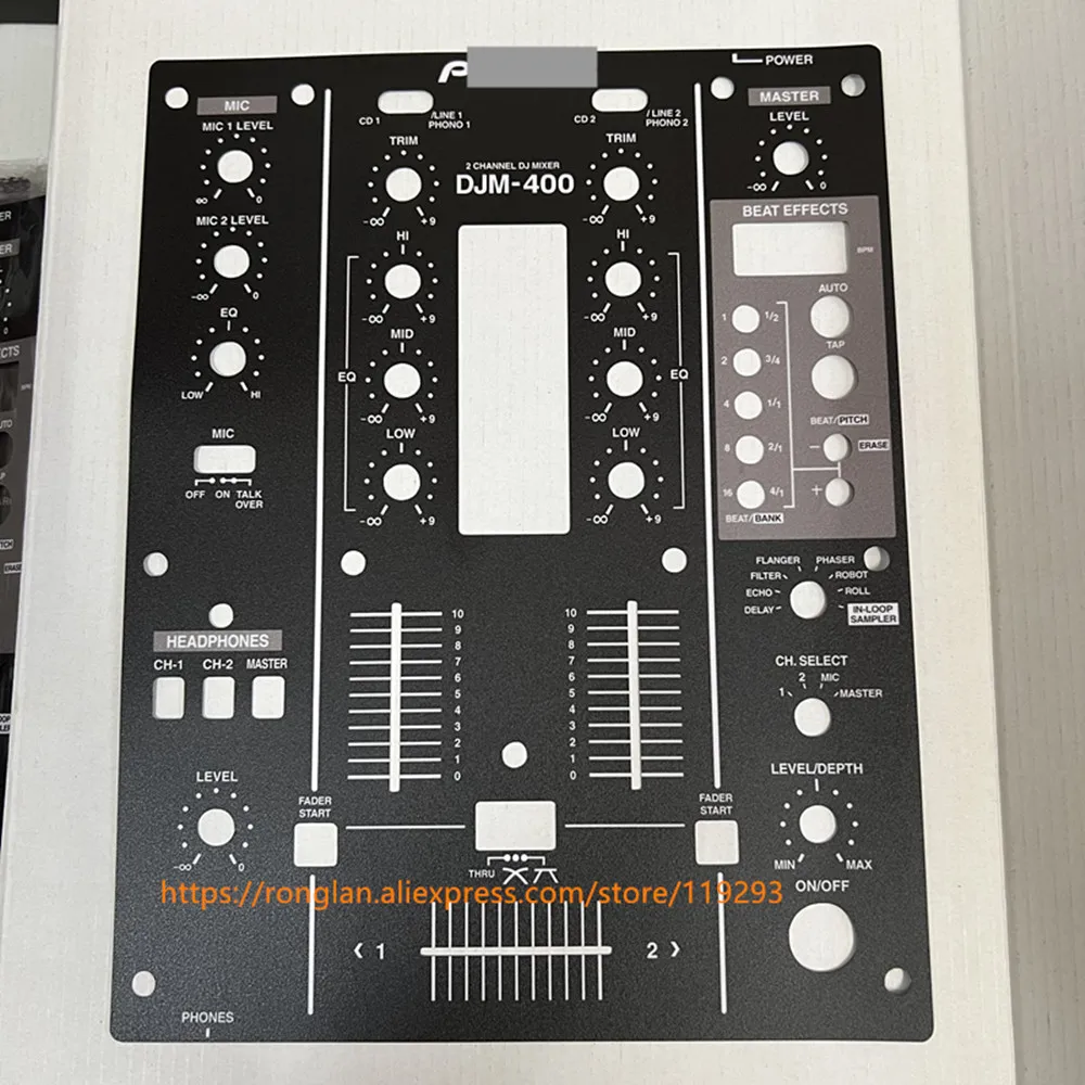 DJM-400 mixer fader schwarz PVC panel film DJM-350 DJM-300 DJM-500 