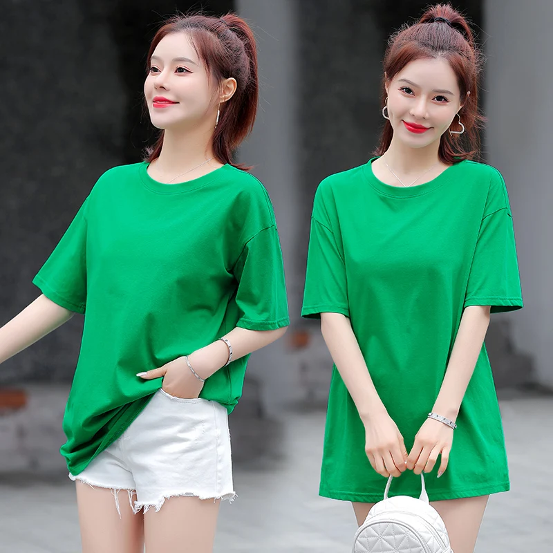 

New Summer Women's Oversized T-Shirts Blouse Cheap Wholesale Women Clothes Casual Tops Tee Summer Female T shirt Short Clothing