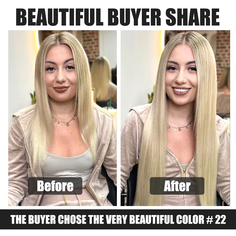 케라틴 플랫 팁 헤어 익스텐션, 리얼 레미 인모, 오래 지속되는 살롱 품질, 열 융합 본딩, 내추럴 룩, 16-22 인치, 1g