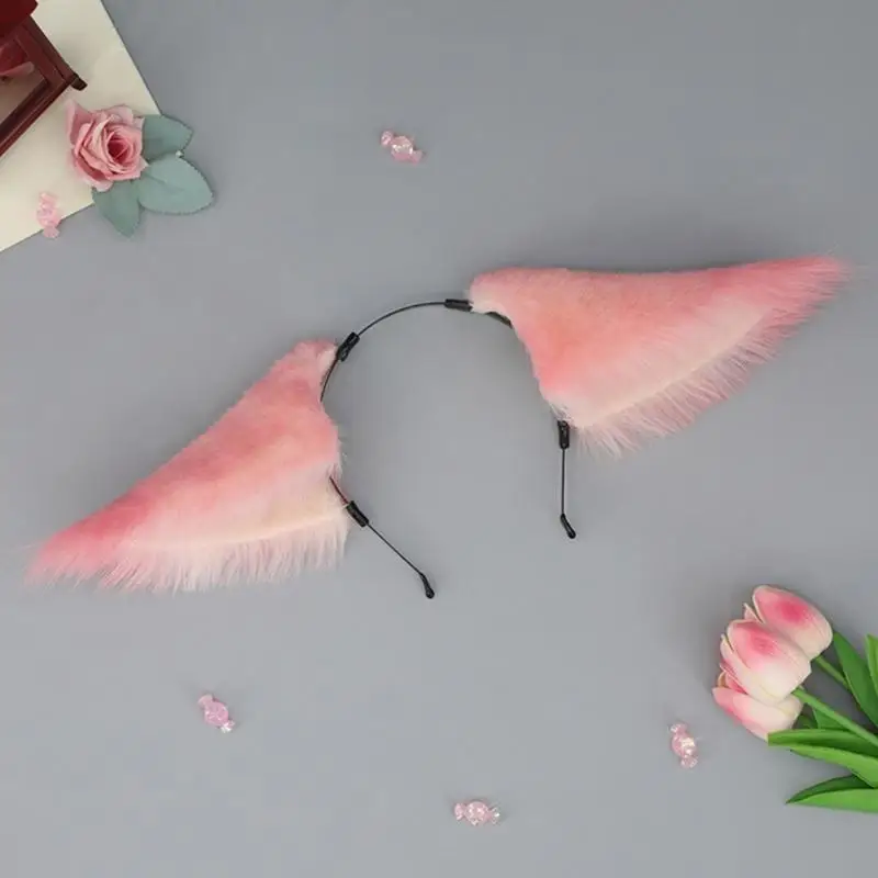 39bd Frau Pink Foxes Ohren Stirnband Make -up Ornamente Halloween Party Haare Dekore – Detail 10