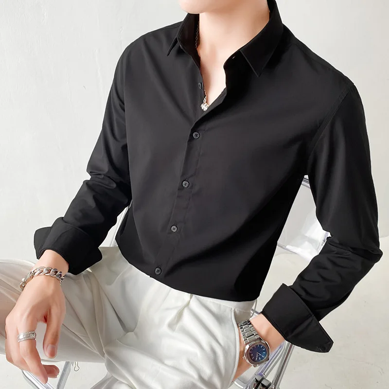 shirts for men Tailor-made Suits casual fashion slim fit business shirts men long sleeves korean style clothing S-XL