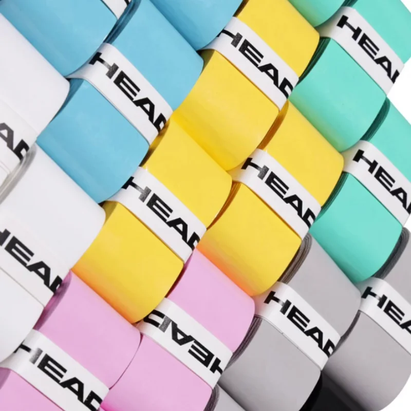 12pcs HEAD Tennis Racket Overgrip Badminton Racket Sweatband Adhesive PU Smooth Fishing Rod Handle Wrapped Grip Tennis Overgrip