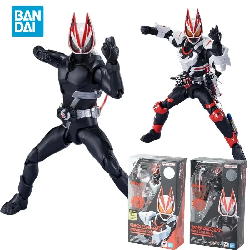 

Spot Direct Delivery Bandai Original Anime KAMMEN RIDER Model SHF KAMEN RIDER GEATS MAGNUMBOOST FORM Action Figure Toys For Kids