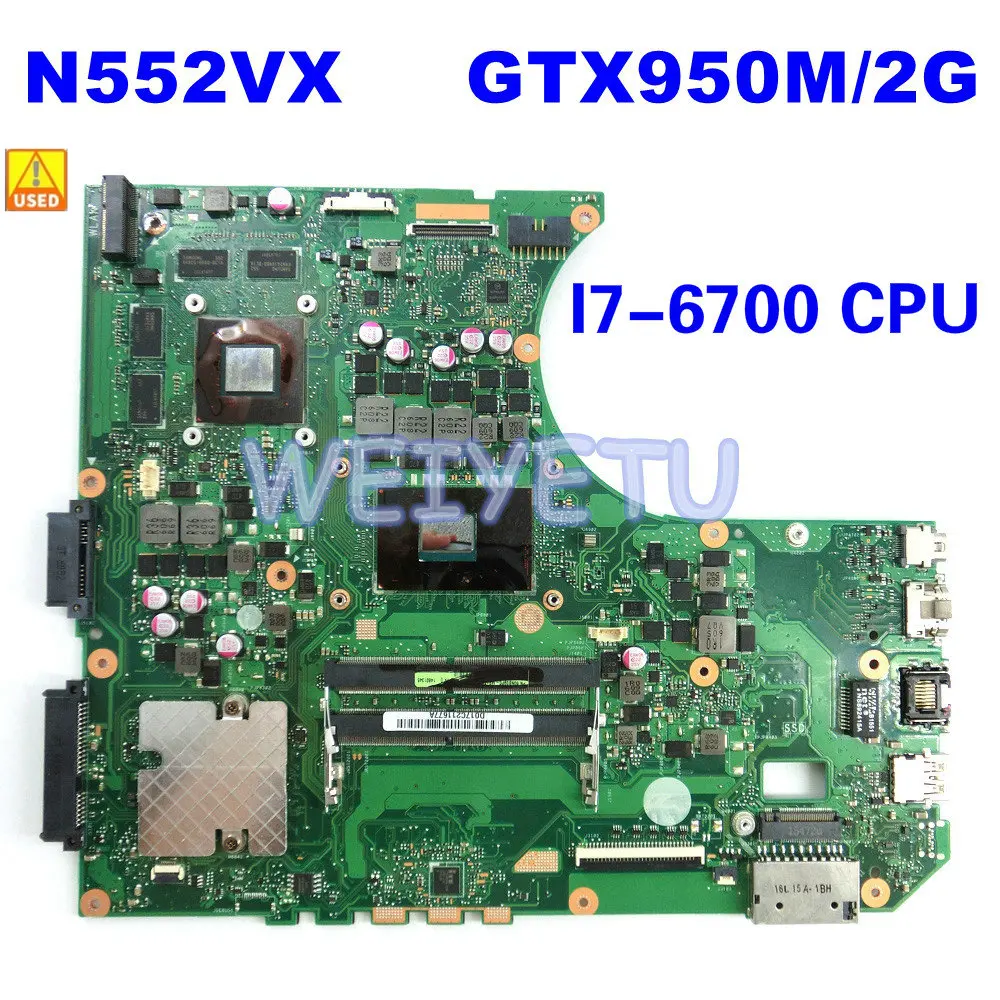 Utilizzato N552Vx Mb_0M I7-6700Cpu Gtx950M/2Gb Scheda Madre Del Computer Portatile Scheda Madre Del Computer Portatile Per Asus N552V N552Vx N552Vw 90