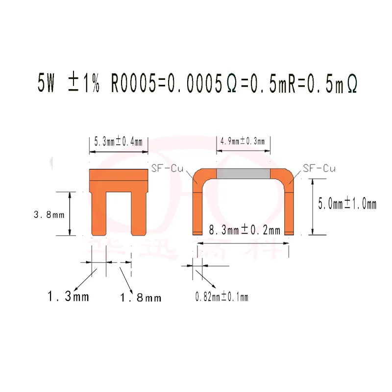 5PCS Manganin Sampling Resistance R0003 R0005 R001 R002 Shunt Resistor
