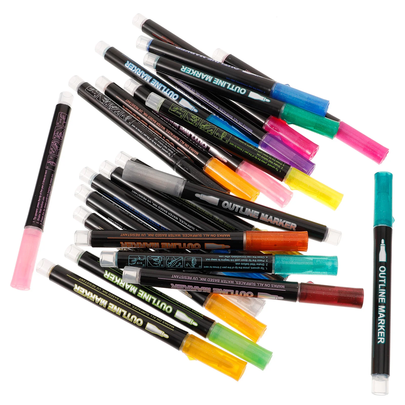 

24 шт., Цветные двусторонние маркеры для чтения