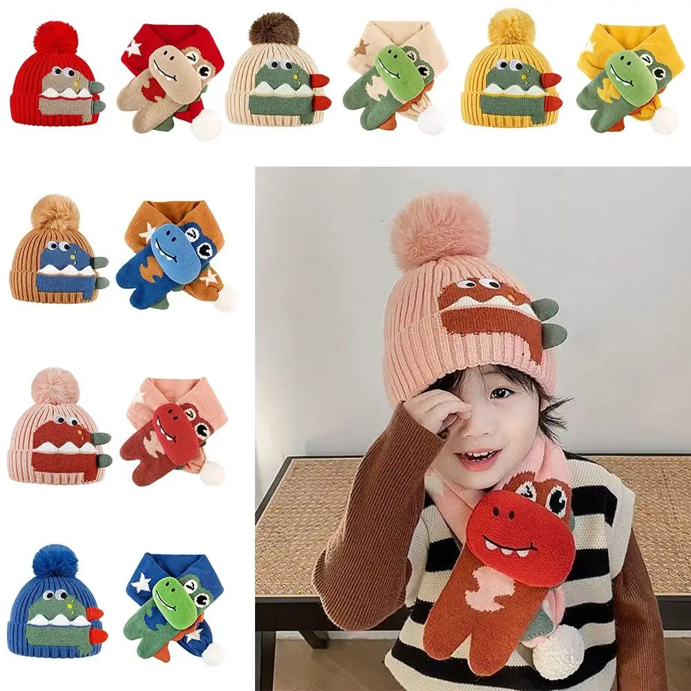 New Ear Protection Knitted Hat Thermal Windproof Kids Beanie Sets Coldproof Warm Pullover Cap