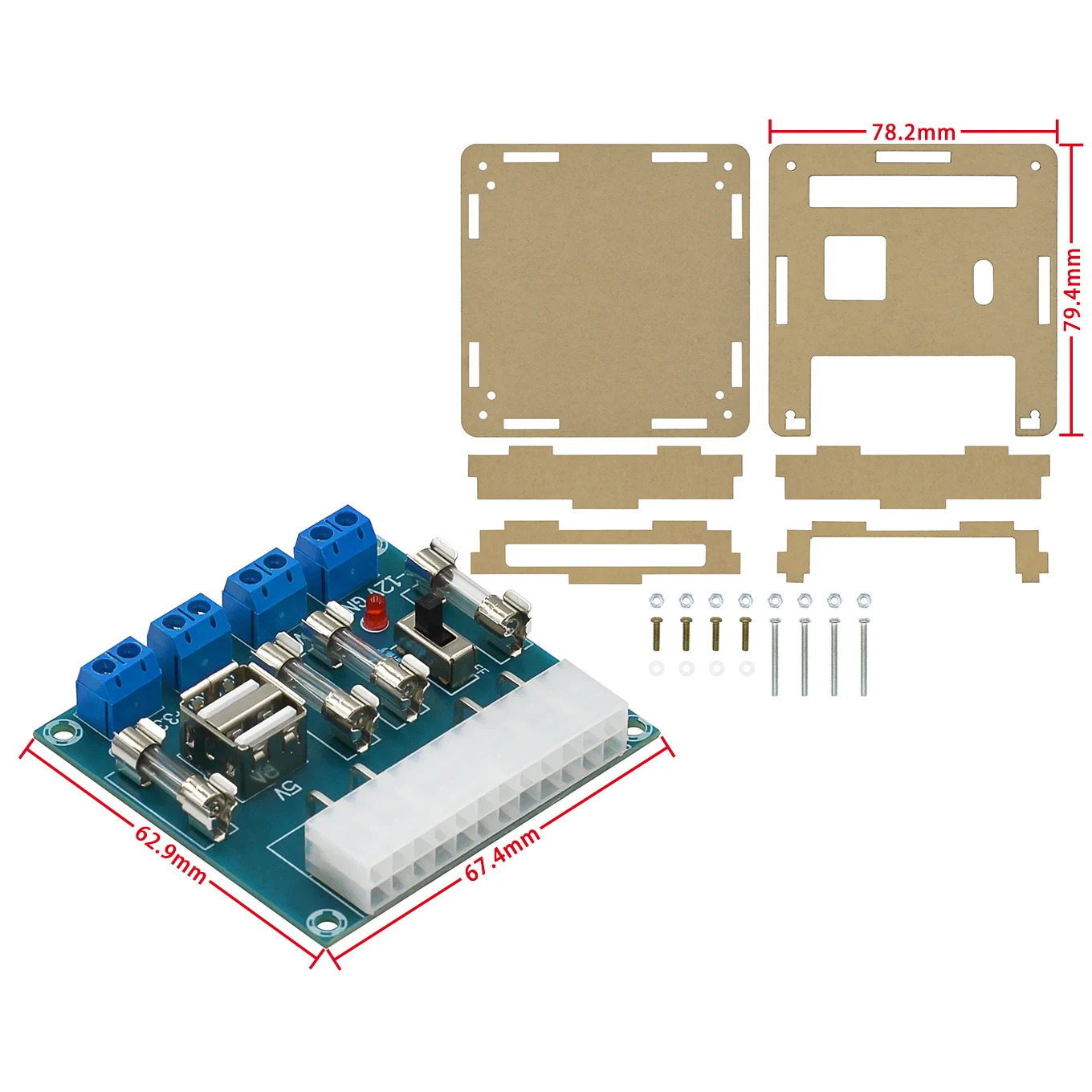 XH-M229 HU-M28W 24pin desktop pc chassis power atx übertragung zu adapter platine strom versorgung schaltung steckdose modul ausgangs terminal – Detail 5