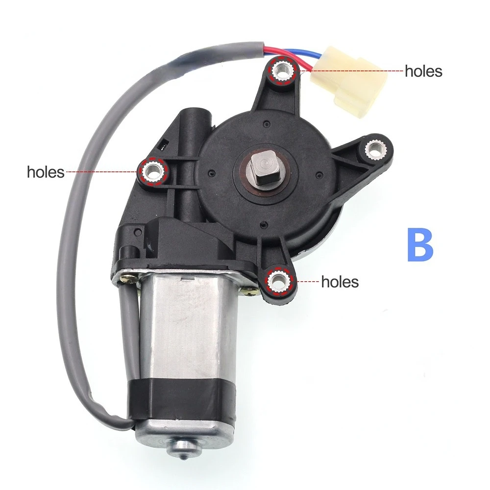 Universal 12v 4 Hole Square Axis Electric Car Window Lifter Motor Power