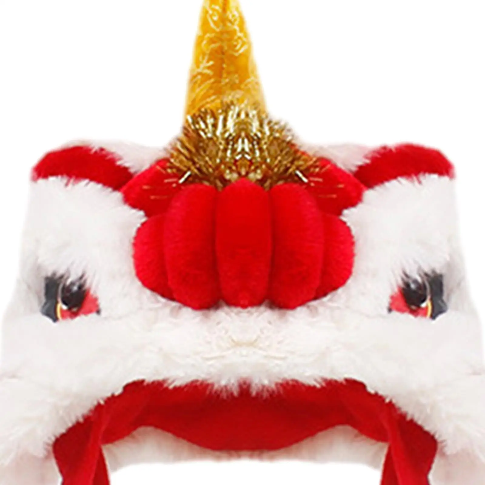 New Year Pet Costume Hat Festive Cute Dance Lion Dog Headwear Warm Cap for Theme