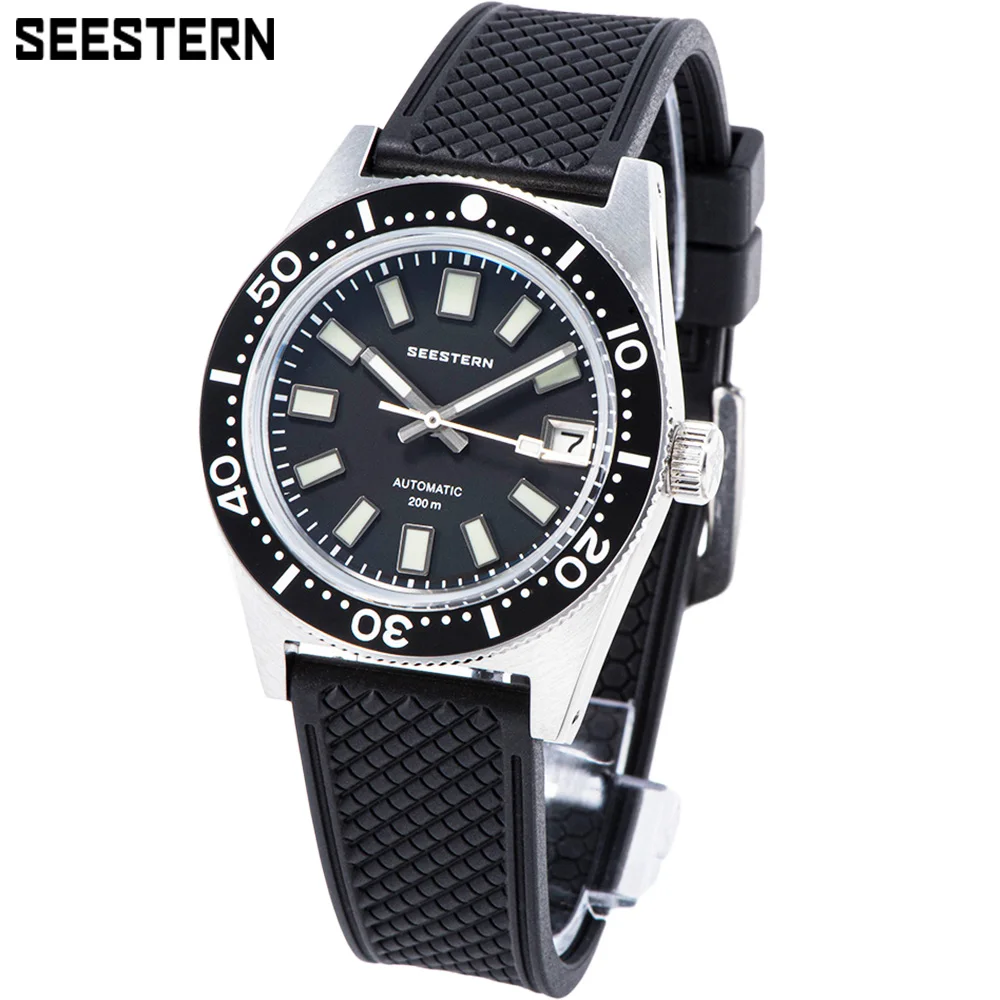 Seestern 62Mas Watch For Men Sport Diving 200M Impermeabile Super Luminoso Lunetta In Ceramica Doppio Zaffiro Nh35 Movimento Automatico