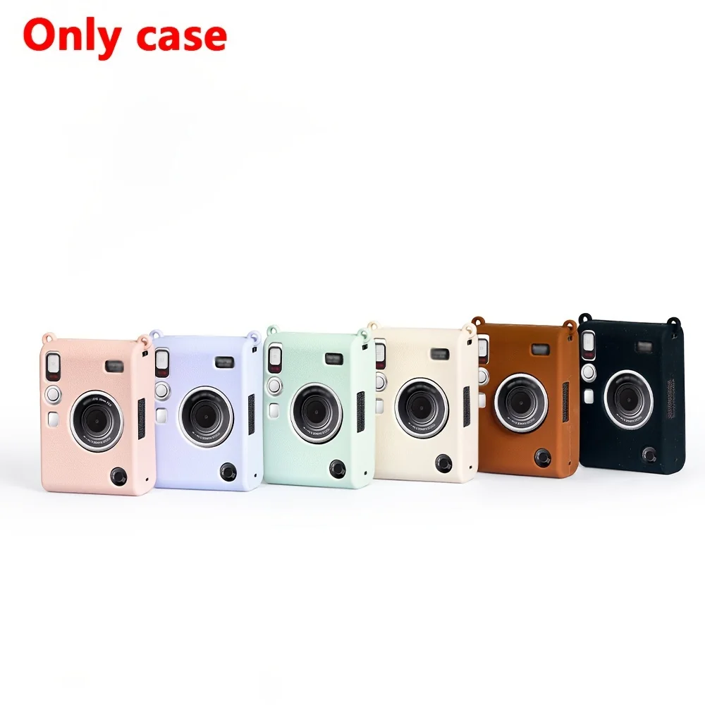 1 camera silicone protective cover, suitable for instax miniEVO camera, wear-resistant and drop-resistant (camera not included)