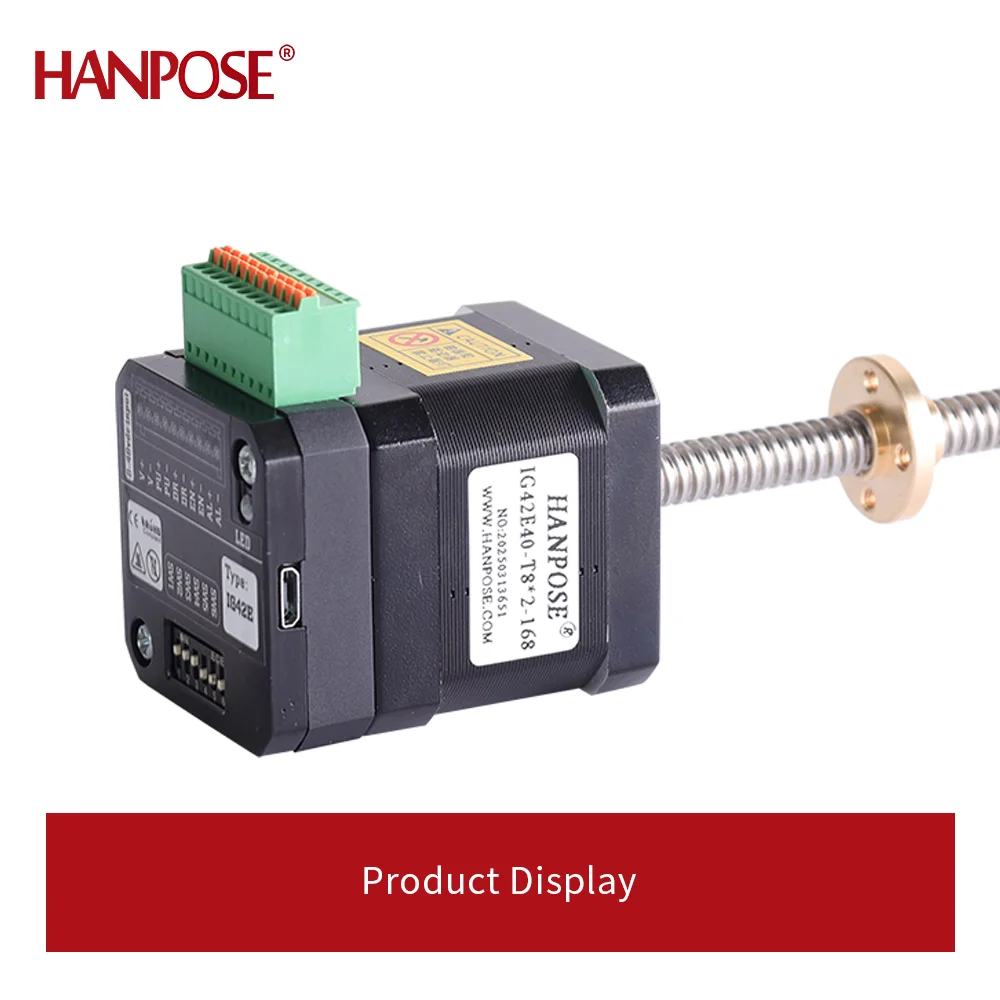 NEMA17 NEMA23 IG42E40-T8 폐쇄 루프 드라이브 통합 사다리꼴 나사 모터 Modbus RS485 통신 TTL 통신 T8