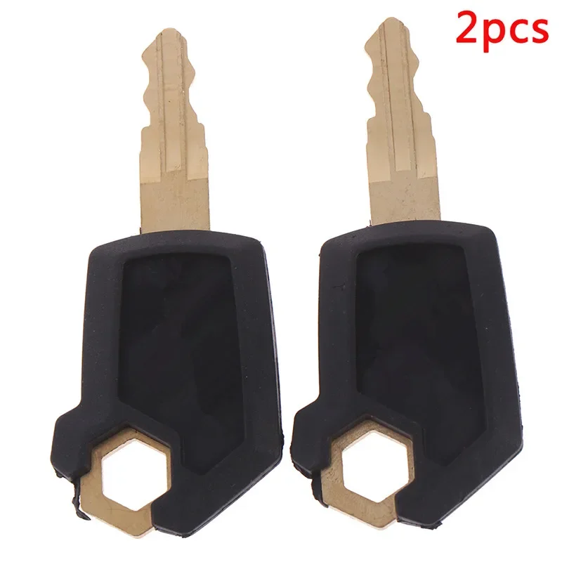 2PCS Key For Caterpillar 5P8500 Heavy Equipment Ignition Loader Dozer Metal & Plastic Black & Gold heavy equipment ignition key