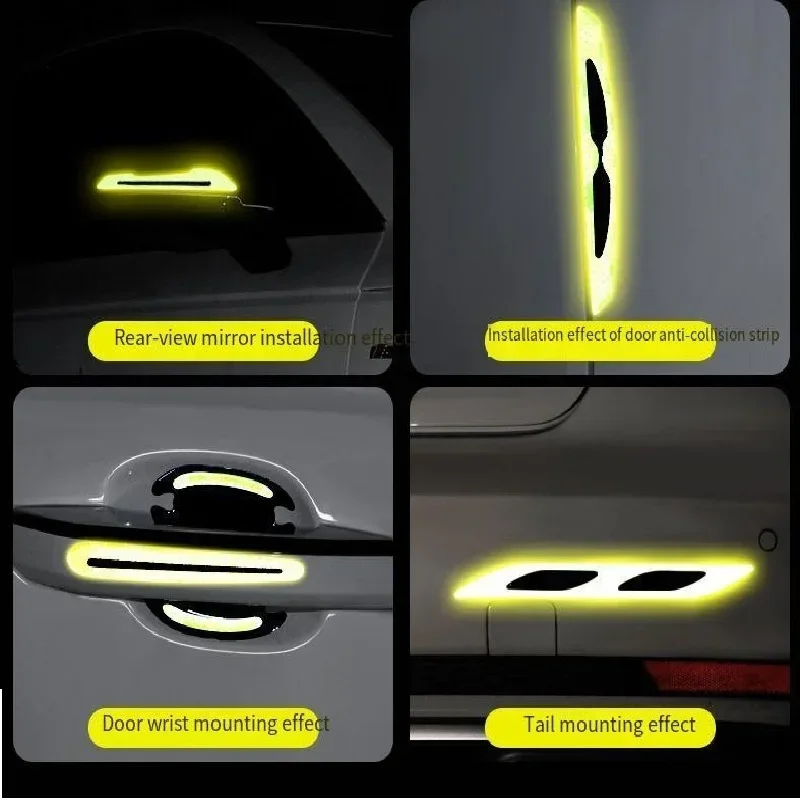 Carbon Fiber Car Door Handle Stickers Scratch Resistant