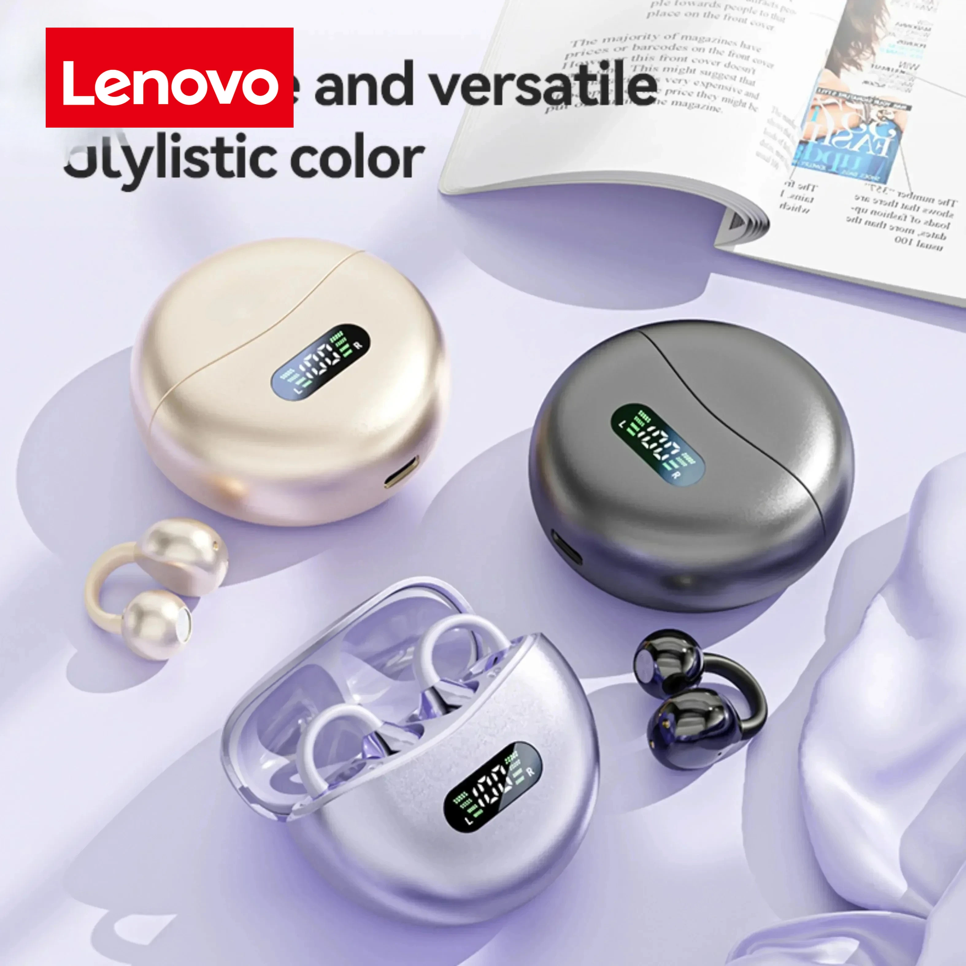 Lenovo Original M79 Earbud Wireless Bluetooth Earphones Open Ear Clip Sport Earphones Bluetooth 5.4 Headphone For Android iOS