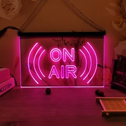On Air Wave - 3D Carving LED Neon Sign for Home Decor and Creative Spaces (Pink)