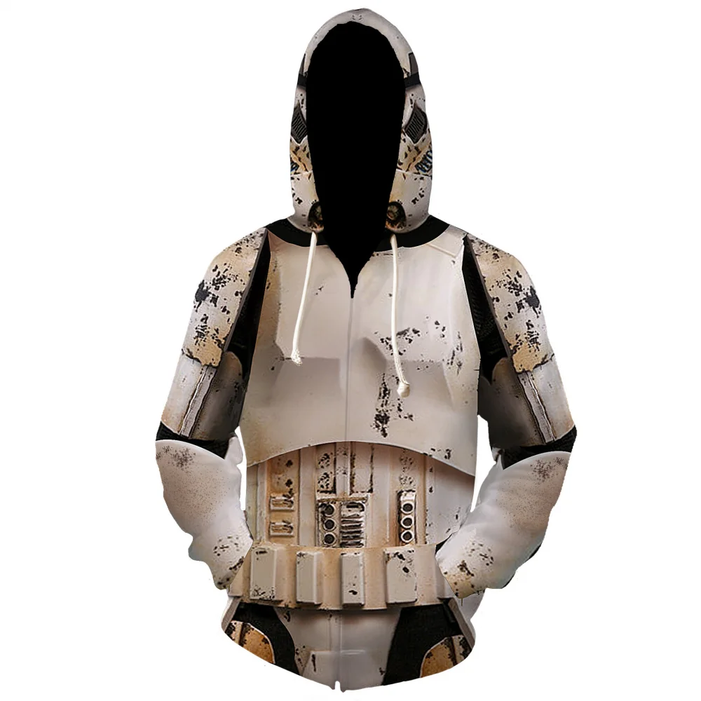 thumbnail image 1 of Disfraz de Darth Vader de Stormtrooper Mandalorian, sudadera con capucha para primavera y otoño, chaqueta para hombre, abrigo para adultos, tops, accesorios para fiesta de Halloween, 1 of 4