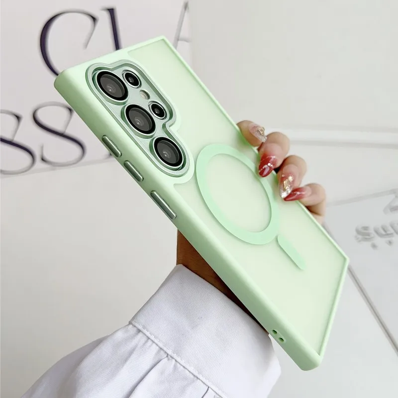 Luxury Matte Magnetic Phone Case with Magsafe Wireless Charging Compatibility