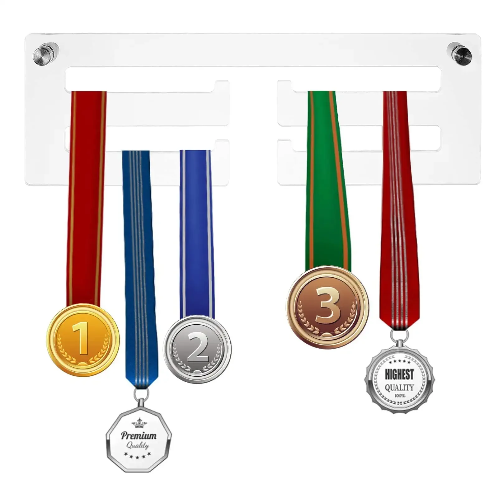

Clear Acrylic Medal Display Hanger Rack, 30cm Rectangle Medal Holder Wall Mount Easy to Install Medal Display Holder Frame