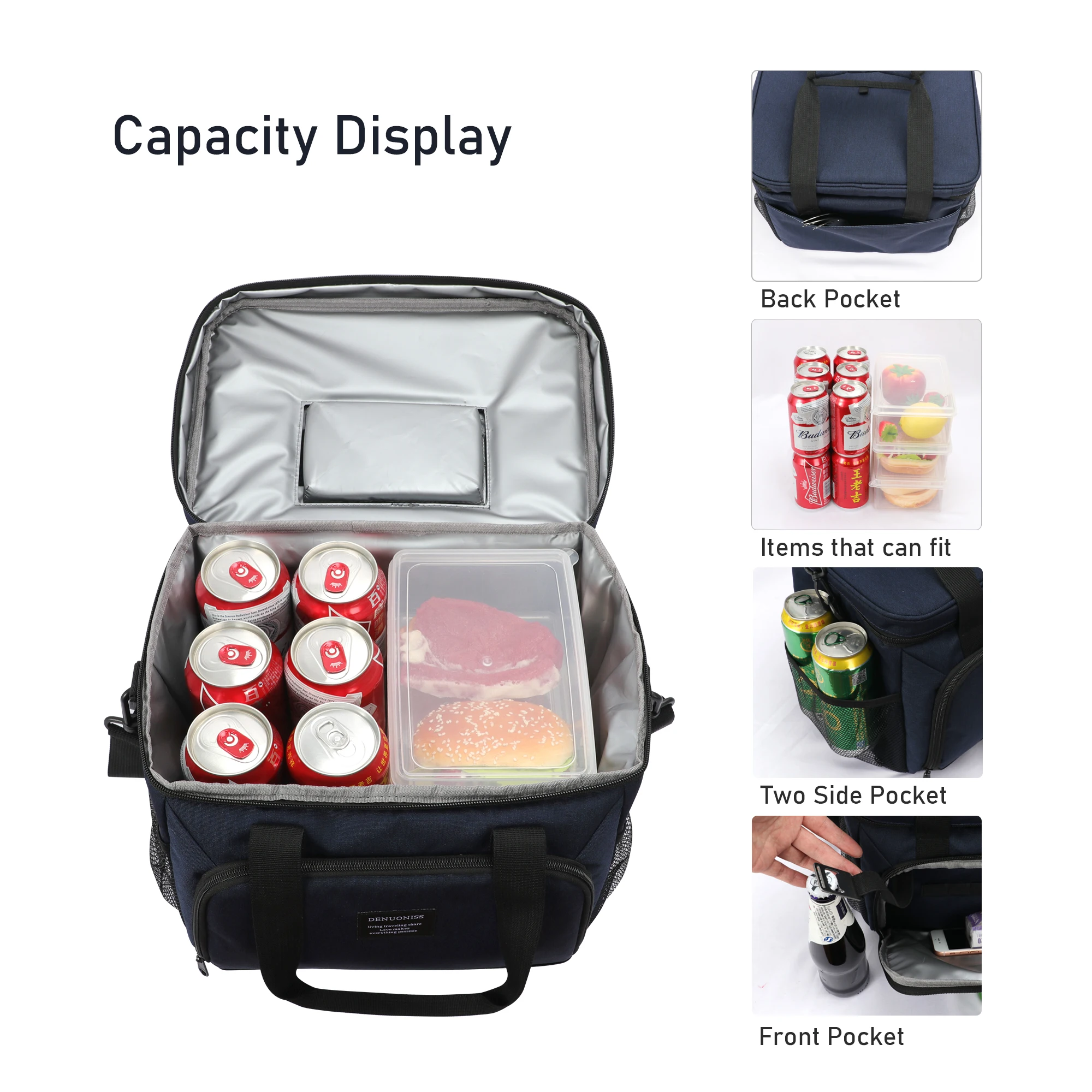 12L/16L Insulated Thermal Cooler Lunch Box Bag For Work Picnic Bag Car Bolsa Refrigerator Portable Shoulder lunch bag bento bag cooler bag