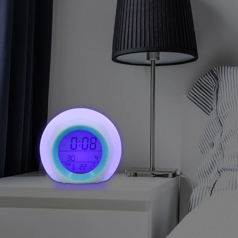 auvisio orologio sveglia luminoso: Sveglia con radio e simulazione dell'alba, suoni naturali (sveglia con suoni naturali