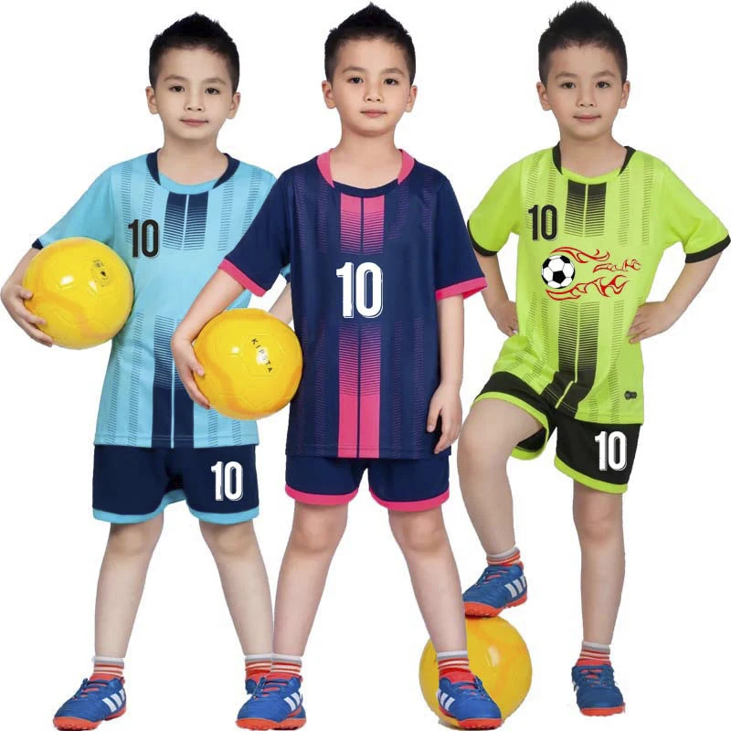 

2023 Kids Football Jersey Tracksuit Child Soccer Sports Uniforms DIY Men Kid Customizable Training Quick Dry Loose Clothes