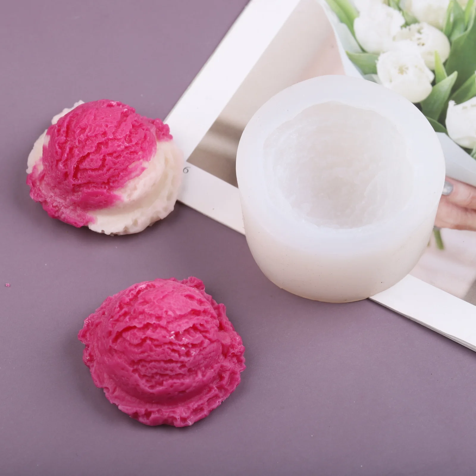 ins new ice cream ball aroma candle silicone mold dessert baking cake decoration DIY creative molds
