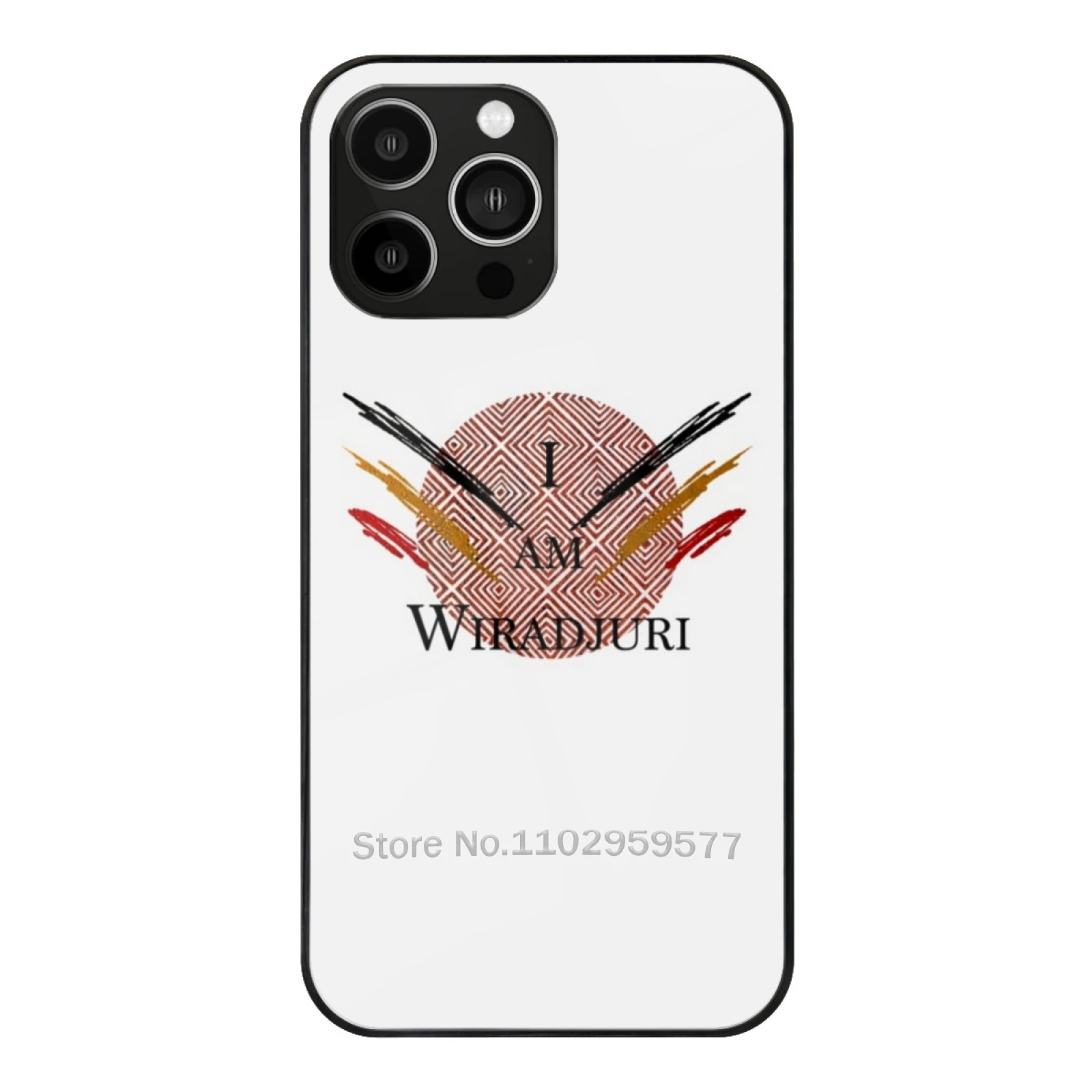 

I Am Wiradjuri Glass Case For Iphone 15 14 11 12 13 Pro Max X Xs Xr 6S 7 8 Plus Soft Edge Wiradjuri Aboriginal Indigenous Koori