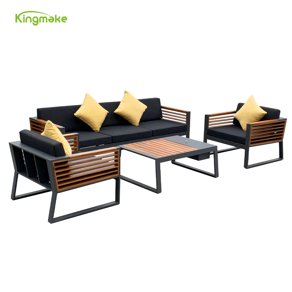 

Outdoor Garden Sofa Set Metal Aluminum Lounge Patio Furniture Garden Sets Outdoor Furniture With Waterproof Cushion