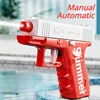 Mini Water Gun Blowback Manual Automatic Firing High Capacity Waterproof Pistol  Summer Beach Water Gun Game Toy Boy Gifts 4