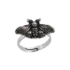 Vintage Adjustable Fashion Witchy Deaths Head Moth Butterfly Ring Insect Insects Jewelry Accessories Gathering Gift For Women 2