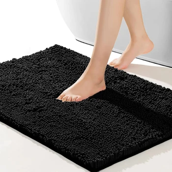 Tappeto da bagno in ciniglia, tappetino da bagno antiscivolo, tappeto da bagno in peluche morbido e confortevole 1