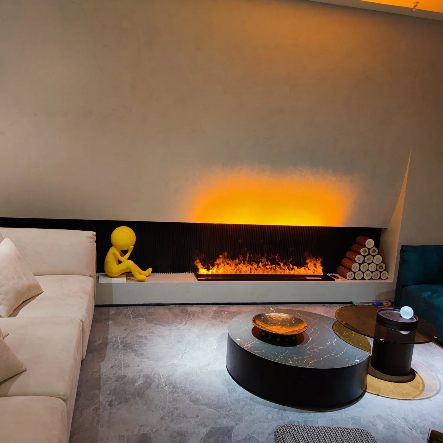 Fireplace Stoves Cold Rolled Steel Material Fogging Fireplace Super Energy Saving Electric Fireplace 5