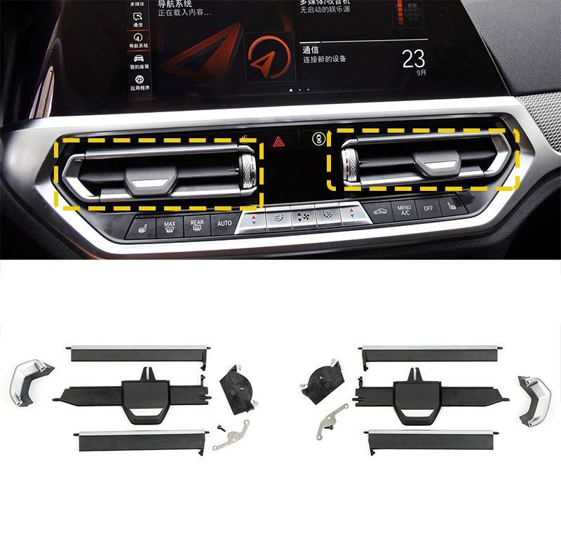 

Car Front Center Console A/C Air Vent Grille Outlet Clips Air Conditioning Tabs For BMW G20 G21 G22 G23 G26 G28 G29 G42 G01 G02