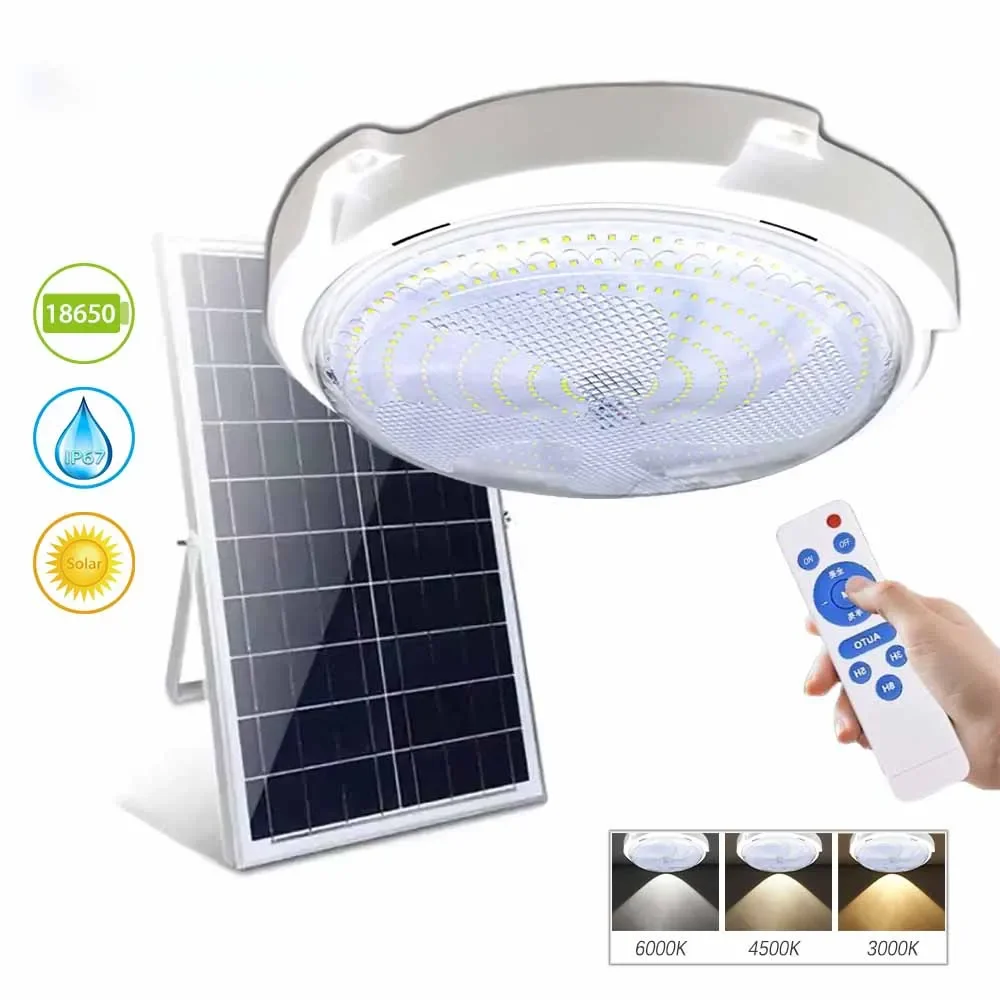 60/500W LED Solar Ceiling Light Pendant Light Outdoor Indoor Solar-Power Lamp with Line Corridor Light for Garden Decoration Hot 1