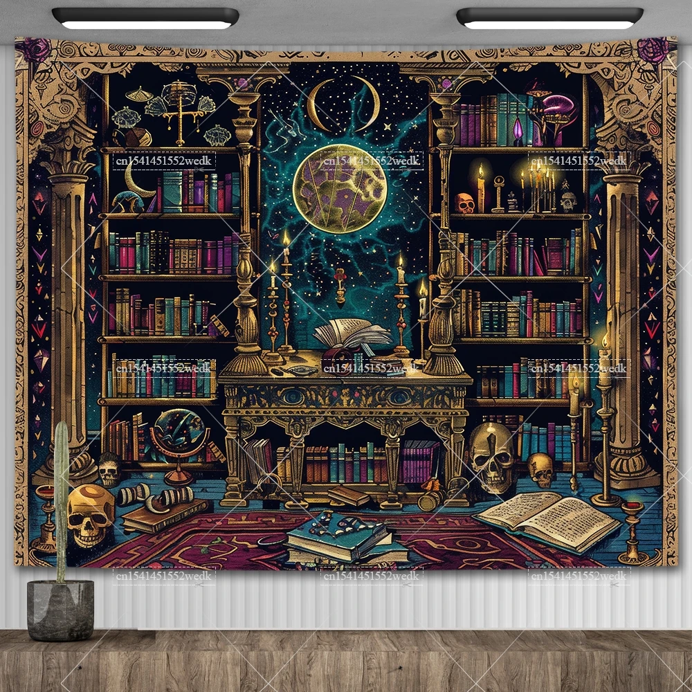 Heks Bibliotheek Trap Tapijt Magische Boekenplank Tapijt Muur Opknoping  Altaarkleed Esthetische Room Decor Boekenplanken Achtergronden - AliExpress, image size:1000x1000