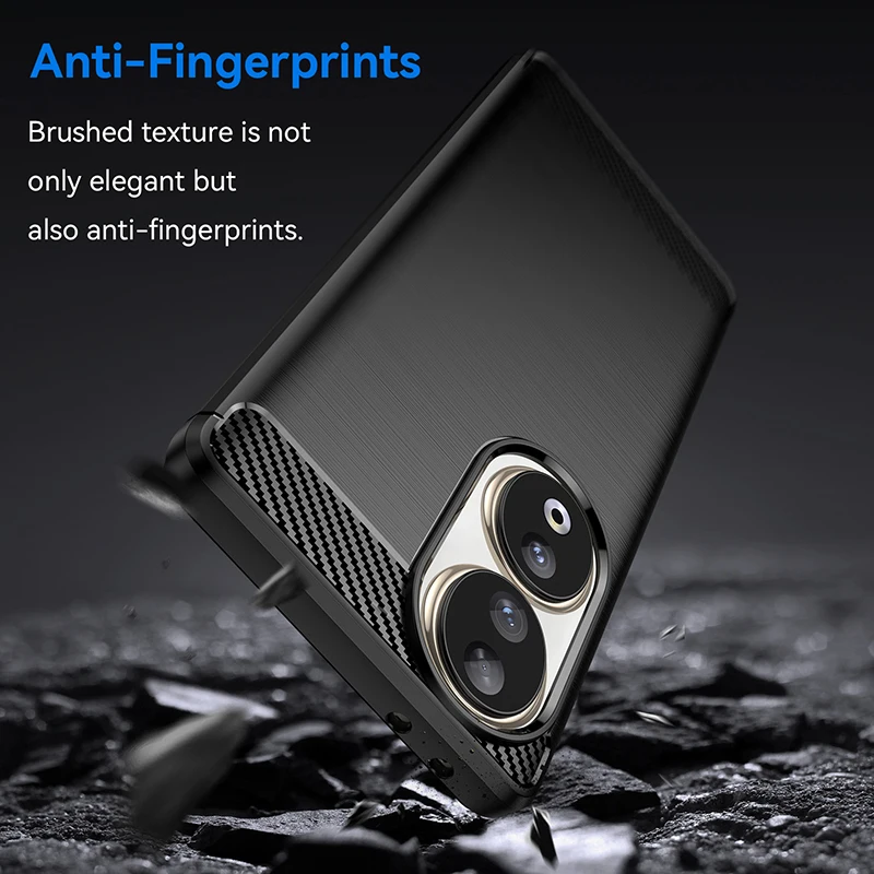 Enhanced Carbon Fiber Shockproof Silicone Phone Case Cover