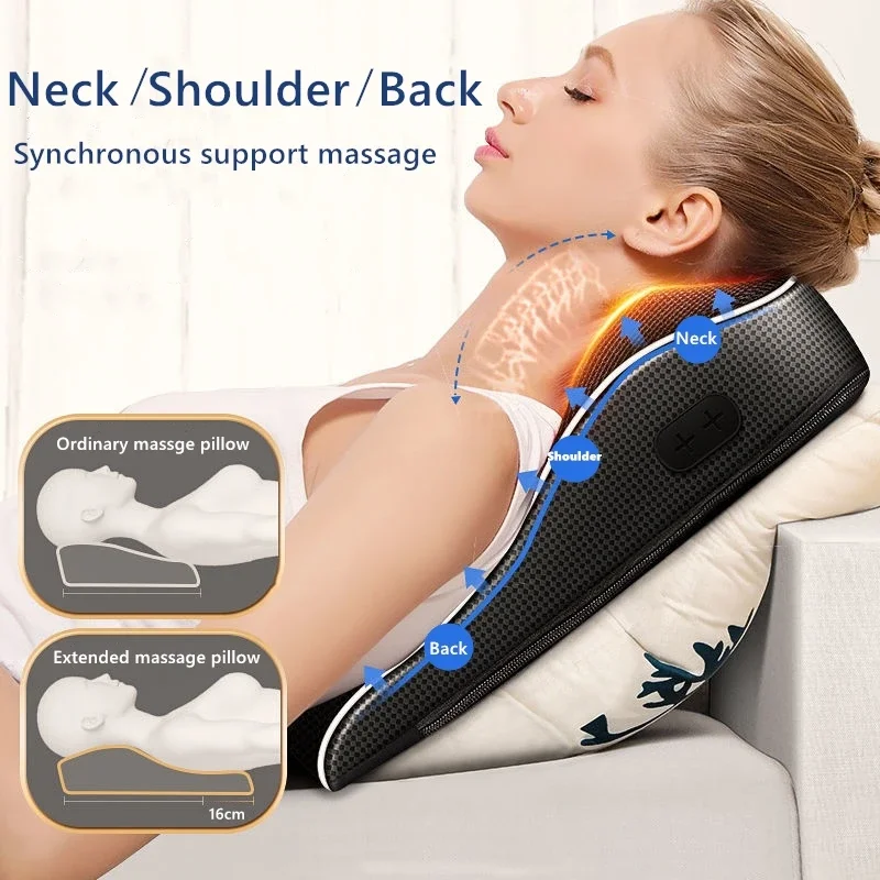 Electric Neck Massager Pillow Shiatsu Neck Massage Pillow With