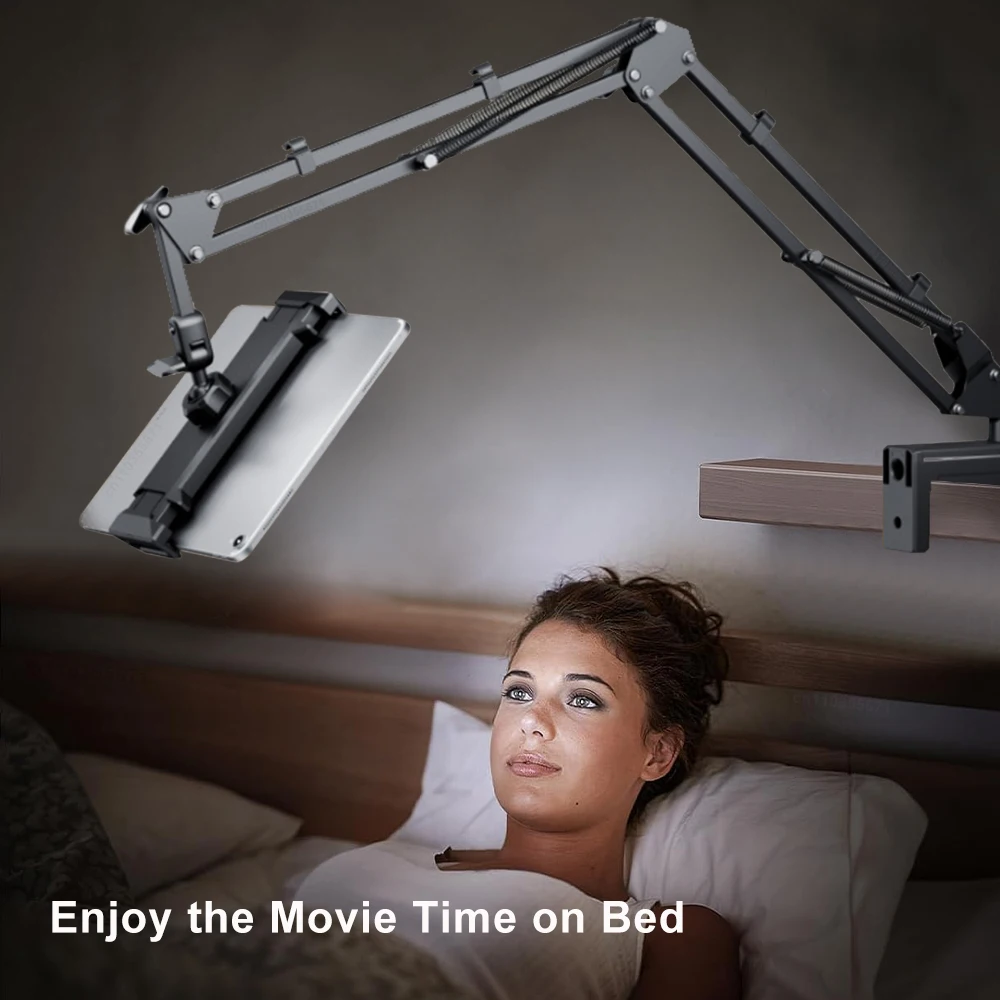 Tablet Stand For Bed Desk iPad Samsung Xiaomi Pad Holder Adjustable Arm Rotating Mount 4-12.9inch Phone Support Tablet Bracket