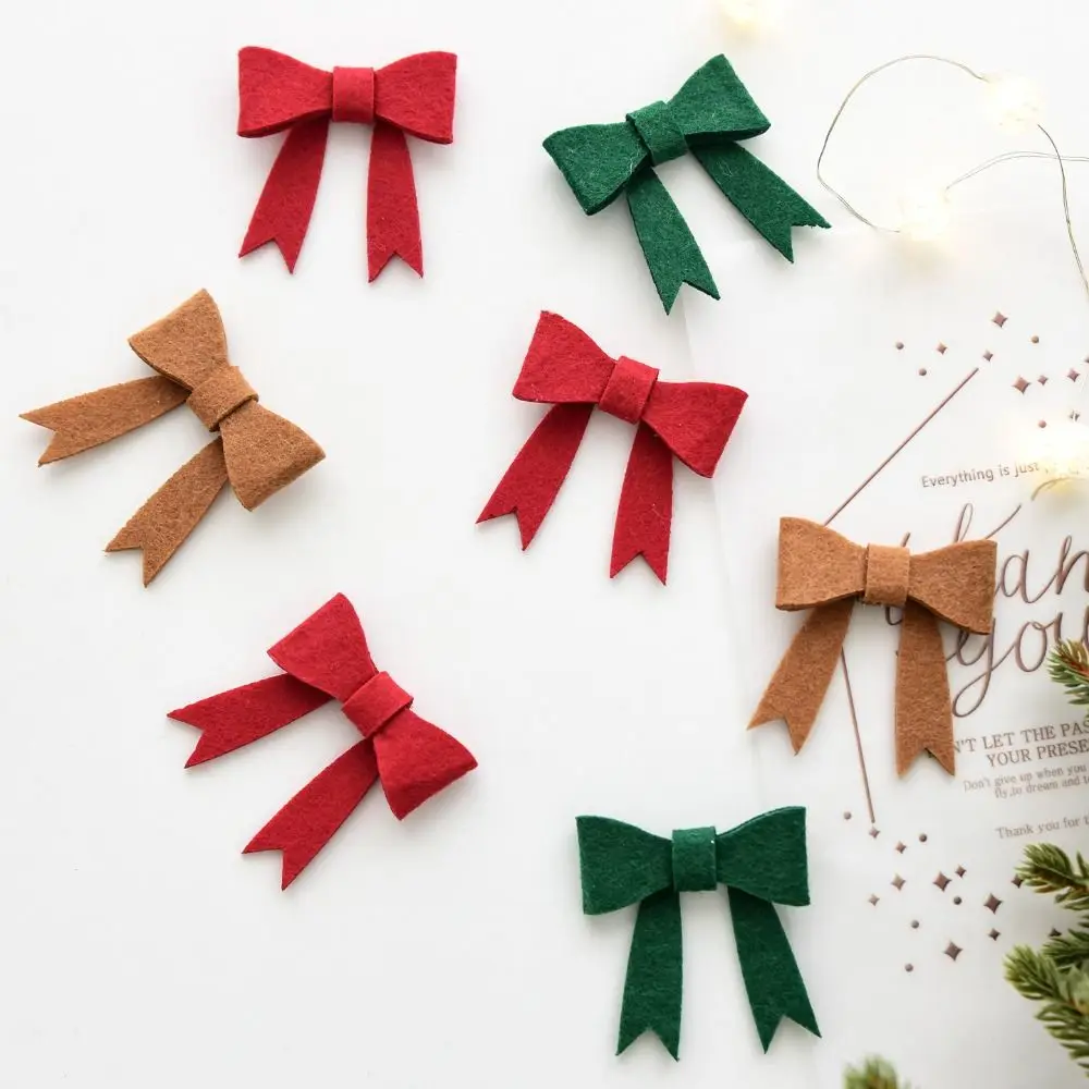 New Small Christmas Decorations Pendant Handmade DIY Bow Decoration Mini Vintage Christmas Tree Decoration Home Decoration