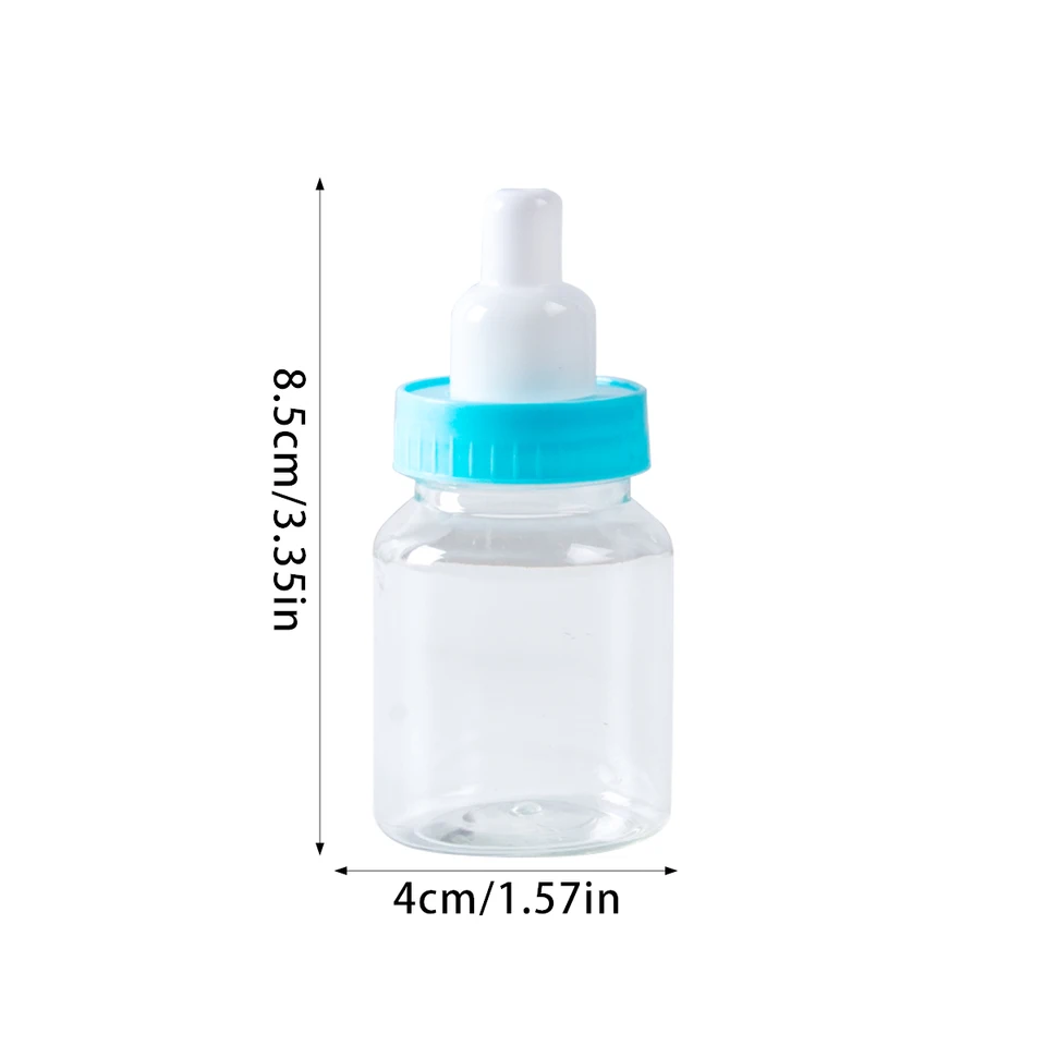 24 Bomboniere Bottiglia Latte Baby Shower - Scatoline Plastica Per Caramelle Con Nastro, Idee Regalo - Foto 4