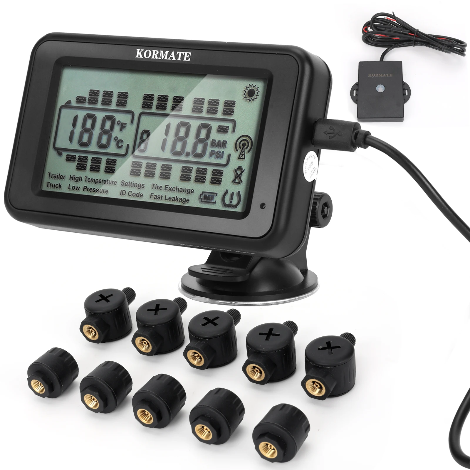 KORMATETruckTirePressureMonitoringSystem7AlarmModesLong