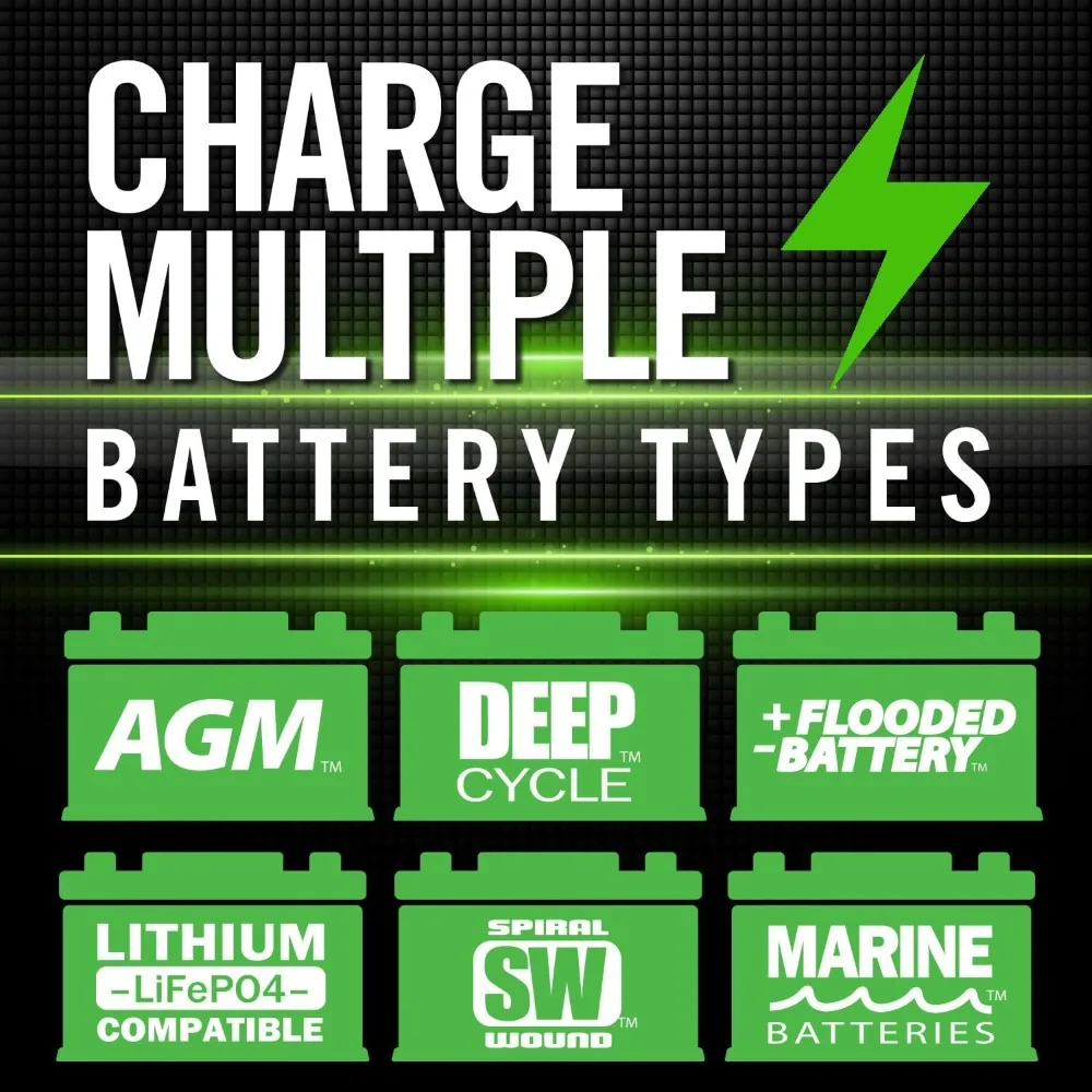 PL2310 10-Amp Fully-Automatic Smart Charger, 6V and 12V Battery Charger, Battery Maintainer 6